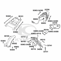 Rücklicht, Spritzschutz & Radabdeckung hinten