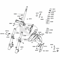 Gabelholm, Gabelbrücke, Lenkkopflager & Kotflügel