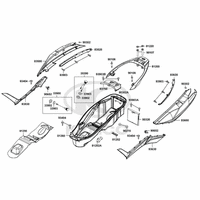 Verkleidung hinten, Helmfach & Gepäckträger
