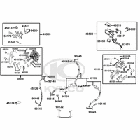 Hauptbremszylinder, Bremssättel, Bremshebel & Bremsschlauch
