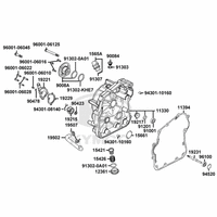 Gehäusedeckel rechts & Wasserpumpe