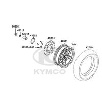 Hinterrad mit Bremsscheibe