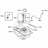 Tank, Benzinpumpe & Tankschloss
