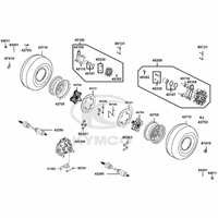 Räder hinten mit Bremse & Antriebswelle