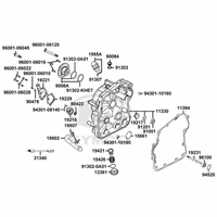 Gehäusedeckel rechts & Wasserpumpe