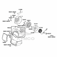 Lichtmaschine, Luftleitblech & Zylinderabdeckung