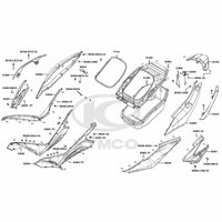 Verkleidungen hinten & Helmfach