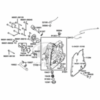 Gehäusedeckel rechts & Wasserpumpe
