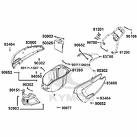 Hintere Seitenverkleidungen, Helmfach & Gepäckträger