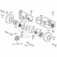 Räder hinten mit Bremse & Antriebswelle