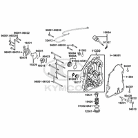 Gehäusedeckel rechts & Wasserpumpe