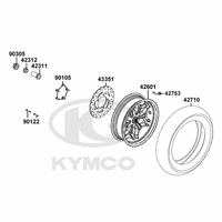 Hinterrad mit Bremsscheibe