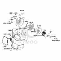 Lichtmaschine, Luftleitblech & Zylinderabdeckung