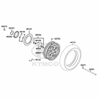 Vorderrad mit Bremse