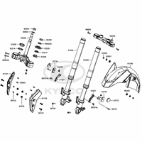 Gabelholm, Gabelbrücke, Lenkkopflager & Kotflügel