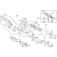 Räder hinten, Antrieb mit Bremse