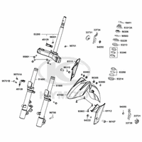 Gabelholm, Gabelbrücke, Lenkkopflager & Kotflügel