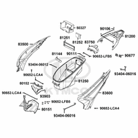 Hintere Seitenverkleidungen, Helmfach & Gepäckträger