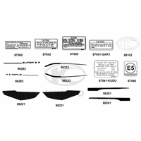 Emblem, Aufkleber & Hinweisschilder