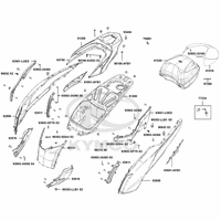 Verkleidung hinten, Helmfach & Topcase