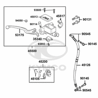 Hauptbremszylinder, Bremssättel, Bermshebel & Bremsschlauch