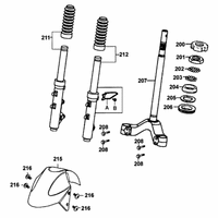 Gabeljoch, Lenkkopflager & Gabel