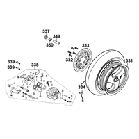 Hinterrad mit Bremssattel