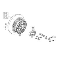 Hinterrad mit Bremstrommel