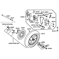 Vorderrad mit Bremssattel