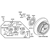 Hinterrad mit Bremssattel