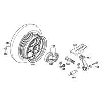Hinterrad mit Bremse