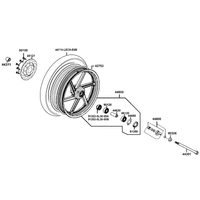 Vorderrad mit Bremsscheibe