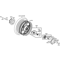 Hinterrad mit Bremsscheibe