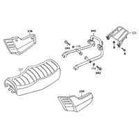 Sitzbank, Seitendeckel & Gepäckträger