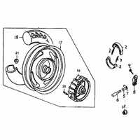 Hinterrad mit Bremse
