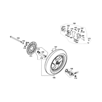 Vorderrad mit Bremssattel