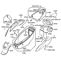 hintere Verkleidungen, Helmbox & Sitzschloss