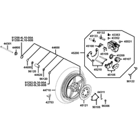 Vorderrad mit Bremsscheibe