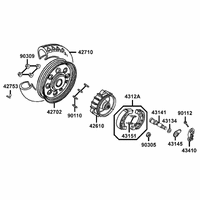 Hinterrad mit Bremse