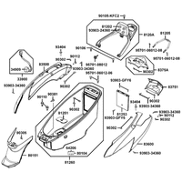hintere Verkleidungen, Helmbox & Sitzschloss