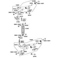 Federbein, Querlenker links