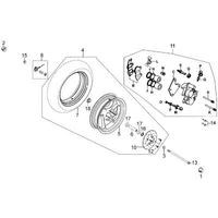 Vorderrad mit Bremse