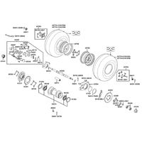 Räder hinten, Antrieb mit Bremse