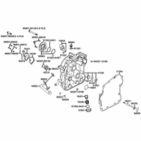 Gehäusedeckel rechts & Wasserpumpe