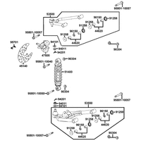 Federbein, Querlenker links