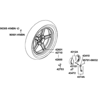 Hinterrad mit Bremse