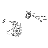 Hinterrad mit Bremse