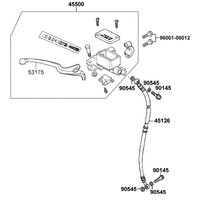 Bremshebel & Bremsschlauch vorne