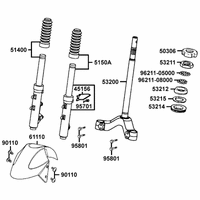 Gabeljoch, Lenkkopflager & Gabel