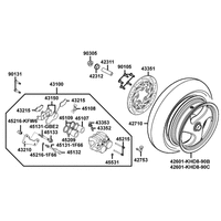 Hinterrad mit Bremssattel